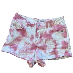Judy Blue Pink Tie-Dye Jean Shorts